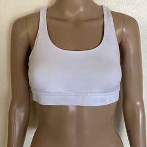 Lululemon Women’s Size 8 M Athletic Workout Back Crisscross White Sports Bra